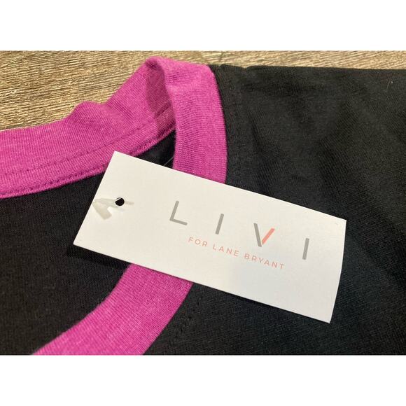 New Livi Womens Athletic Tee Crew Neck Short Sleeve Leopard 26/28 Lane Bryant - Picture 5 of 12